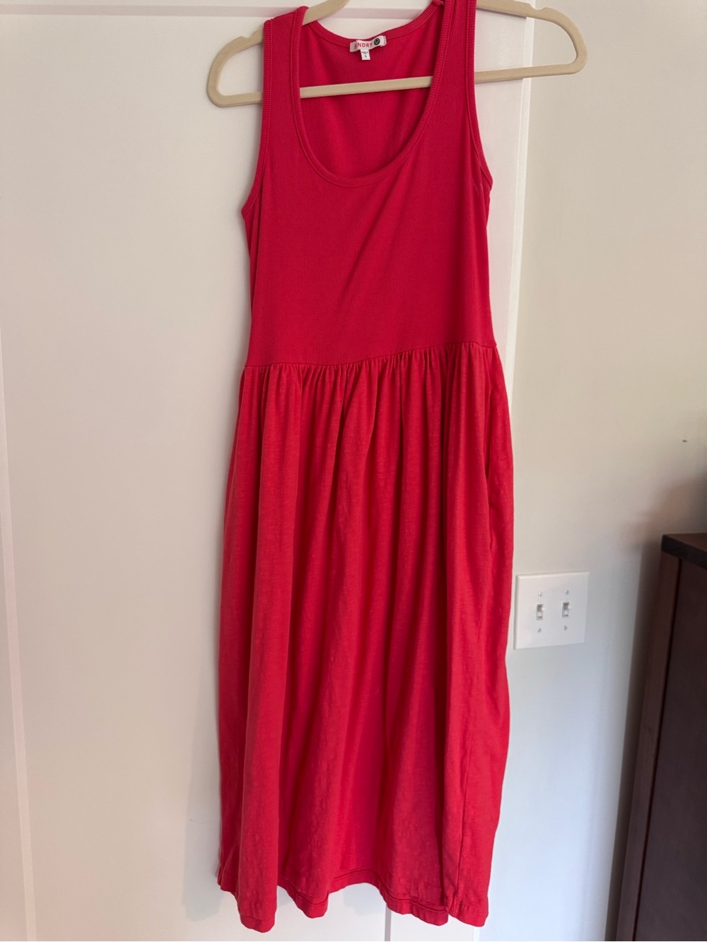 Sundry Sleeveless Red Casual Maxi Dress
